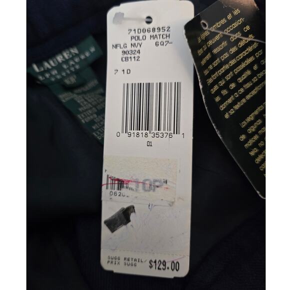 Lauren Ralph Lauren 100% Linen Navy Women's Dress Pants 10P NWT MSRP $129 - Picture 6 of 7